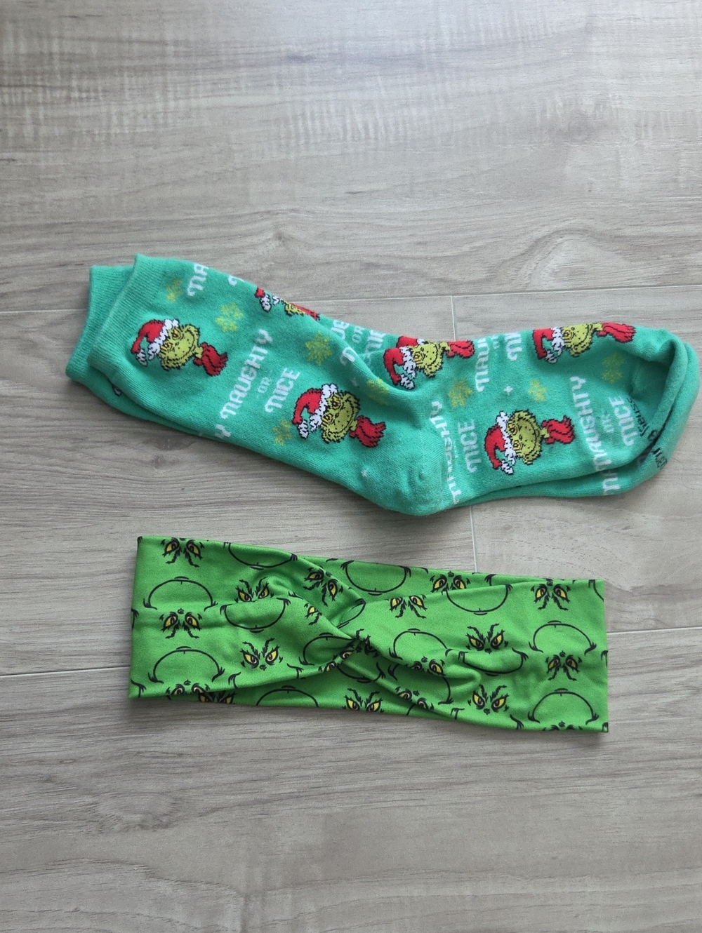 Grinch Socks & Headband